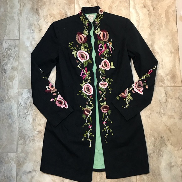 Anthropologie Jackets & Blazers - Elevenses Embroidered Making A List Coat Anthro